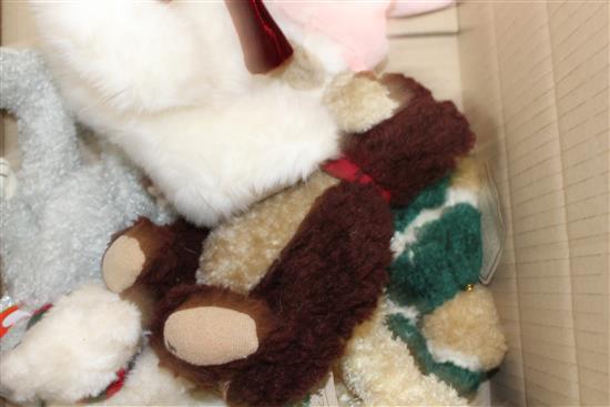 Sixteen soft toys including Boyds and others